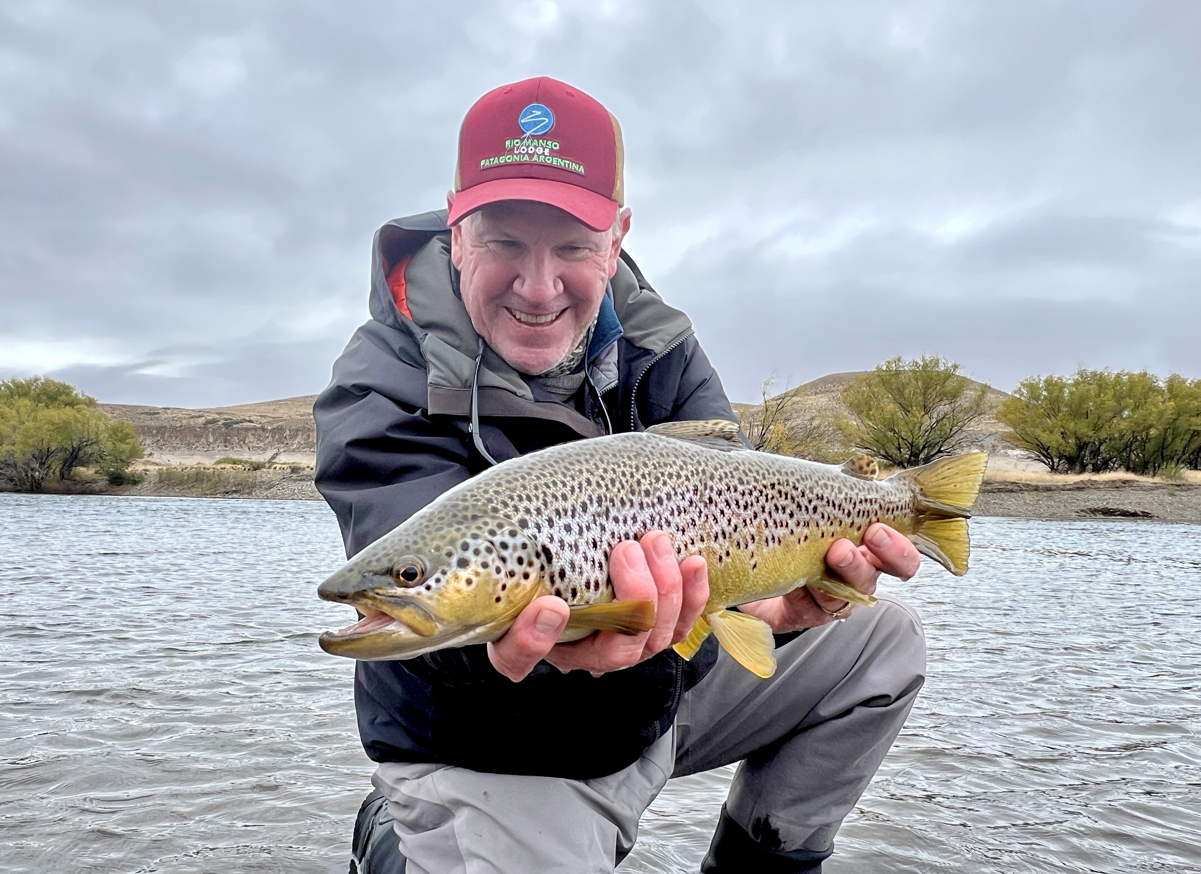 Large Patagonia brown trout during the fall season